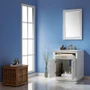 Altair Ivy 30" Free Standing Single Basin Vanity Set with Cabinet, Marble Vanity Top, and Framed Mirror