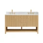 Altair Cecil 60" Free Standing Double Basin Vanity Set with Cabinet and Engineered Stone Vanity Top