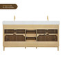 Altair Sierra 72" Free Standing Double Basin Vanity Set with Cabinet and Engineered Stone Vanity Top