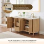 Altair Sierra 72" Free Standing Double Basin Vanity Set with Cabinet and Engineered Stone Vanity Top