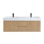 Altair Siena 60" Wall Mounted Double Basin Vanity Set with Cabinet and Engineered Stone Vanity Top