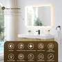 Altair Livia 48" Wall Mounted Single Basin Vanity Set with Cabinet, Engineered Stone Vanity Top, and Frameless Mirror