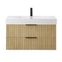 Altair Livia 36" Wall Mounted Single Basin Vanity Set with Cabinet and Engineered Stone Vanity Top