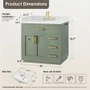 Altair Ivy 36" Free Standing Single Basin Vanity Set with Cabinet and Engineered Stone Vanity Top