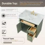 Altair Ivy 36" Free Standing Single Basin Vanity Set with Cabinet and Engineered Stone Vanity Top