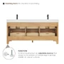 Altair Cascadia 72" Free Standing Double Basin Vanity Set with Cabinet and Engineered Stone Vanity Top