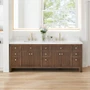 Altair Cerrito 84" Free Standing Double Basin Vanity Set with Cabinet and Engineered Stone Vanity Top