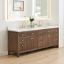 Altair Cerrito 84" Free Standing Double Basin Vanity Set with Cabinet and Engineered Stone Vanity Top