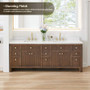 Altair Cerrito 84" Free Standing Double Basin Vanity Set with Cabinet and Engineered Stone Vanity Top