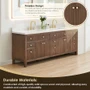 Altair Cerrito 84" Free Standing Double Basin Vanity Set with Cabinet and Engineered Stone Vanity Top
