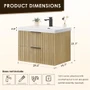 Altair Livia 30" Wall Mounted Single Basin Vanity Set with Cabinet and Engineered Stone Vanity Top
