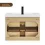 Altair Livia 30" Wall Mounted Single Basin Vanity Set with Cabinet and Engineered Stone Vanity Top