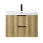 Altair Livia 30" Wall Mounted Single Basin Vanity Set with Cabinet and Engineered Stone Vanity Top