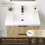 Altair Livia 30" Wall Mounted Single Basin Vanity Set with Cabinet and Engineered Stone Vanity Top