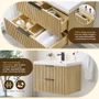Altair Livia 30" Wall Mounted Single Basin Vanity Set with Cabinet and Engineered Stone Vanity Top
