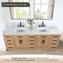 Altair Gavino 84" Free Standing Double Basin Vanity Set with Cabinet and Engineered Stone Vanity Top