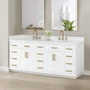 Altair Gavino 84" Free Standing Double Basin Vanity Set with Cabinet and Engineered Stone Vanity Top