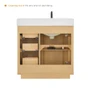 Altair Clayton 36" Free Standing Single Basin Vanity Set with Cabinet and Engineered Stone Vanity Top