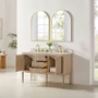 Altair Blaise 54" Free Standing or Wall Mounted Double Basin Vanity Set with Cabinet and Engineered Stone Vanity Top