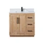 Altair Cicero 36" Free Standing Single Basin Vanity Set with Cabinet and Engineered Stone Vanity Top