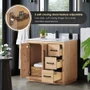 Altair Cicero 36" Free Standing Single Basin Vanity Set with Cabinet and Engineered Stone Vanity Top