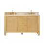 Altair Cedar 60" Free Standing Double Basin Vanity Set with Cabinet and Engineered Stone Vanity Top