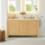 Altair Cedar 60" Free Standing Double Basin Vanity Set with Cabinet and Engineered Stone Vanity Top