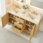 Altair Cedar 60" Free Standing Double Basin Vanity Set with Cabinet and Engineered Stone Vanity Top