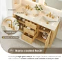 Altair Cedar 60" Free Standing Double Basin Vanity Set with Cabinet and Engineered Stone Vanity Top