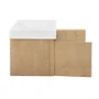 Altair Siena 36" Wall Mounted Single Basin Vanity Set with Cabinet and Engineered Stone Vanity Top