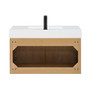 Altair Siena 36" Wall Mounted Single Basin Vanity Set with Cabinet and Engineered Stone Vanity Top