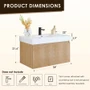 Altair Siena 36" Wall Mounted Single Basin Vanity Set with Cabinet and Engineered Stone Vanity Top
