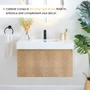 Altair Siena 36" Wall Mounted Single Basin Vanity Set with Cabinet and Engineered Stone Vanity Top