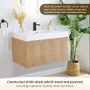 Altair Siena 36" Wall Mounted Single Basin Vanity Set with Cabinet and Engineered Stone Vanity Top