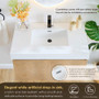 Altair Siena 36" Wall Mounted Single Basin Vanity Set with Cabinet and Engineered Stone Vanity Top