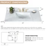 Altair Ceres 43" Engineered Stone Vanity Top with Backsplash
