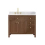 Altair Cerrito 42" Free Standing Single Basin Vanity Set with Cabinet and Engineered Stone Vanity Top
