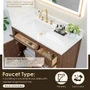 Altair Cerrito 42" Free Standing Single Basin Vanity Set with Cabinet and Engineered Stone Vanity Top