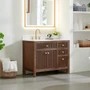 Altair Cerrito 42" Free Standing Single Basin Vanity Set with Cabinet and Engineered Stone Vanity Top