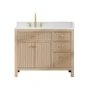 Altair Cerrito 42" Free Standing Single Basin Vanity Set with Cabinet and Engineered Stone Vanity Top