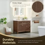 Altair Cerrito 42" Free Standing Single Basin Vanity Set with Cabinet and Engineered Stone Vanity Top