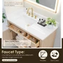 Altair Cerrito 42" Free Standing Single Basin Vanity Set with Cabinet and Engineered Stone Vanity Top
