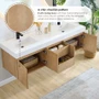 Altair Siena 72" Wall Mounted Double Basin Vanity Set with Cabinet and Engineered Stone Vanity Top