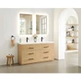 Altair Sigrid 60" Free Standing Double Basin Vanity Set with Cabinet and Engineered Stone Vanity Top