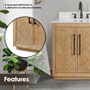 Altair Bellavia 60" Free Standing Double Basin Vanity Set with Cabinet and Engineered Stone Vanity Top