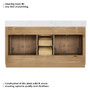 Altair Bellavia 60" Free Standing Double Basin Vanity Set with Cabinet and Engineered Stone Vanity Top