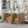 Altair Bellavia 60" Free Standing Double Basin Vanity Set with Cabinet and Engineered Stone Vanity Top