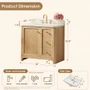 Altair Milner 36" Free Standing Single Basin Vanity Set with Cabinet and Engineered Stone Vanity Top