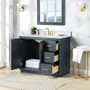 Altair Gazsi 42" Free Standing Single Basin Vanity Set with Cabinet and Engineered Stone Vanity Top