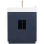 Altair Gavino 30" Free Standing Single Basin Vanity Set with Cabinet, Engineered Stone Vanity Top, and Framed Mirror